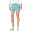 imageAmazon Essentials Mens SlimFit 5quot FlatFront Comfort Stretch Chino Short Previously GoodthreadsAqua Green