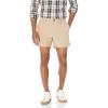 imageAmazon Essentials Mens SlimFit 5quot Lightweight Comfort Stretch Oxford Shorts Previously GoodthreadsKhaki Brown