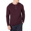imageAmazon Essentials Mens SlimFit LongSleeve Henley ShirtBurgundy
