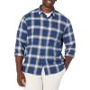 imageAmazon Essentials Mens SlimFit LongSleeve Plaid Flannel Shirt Limited Edition Discontinued ColorsBlue White Plaid