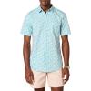 imageAmazon Essentials Mens SlimFit ShortSleeve Poplin ShirtAqua Blue