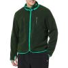 imageAmazon Essentials Mens Teddy Fleece FullZip Mock Neck Jacket with Chest PocketsDark Green