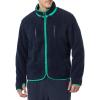 imageAmazon Essentials Mens Teddy Fleece FullZip Mock Neck Jacket with Chest PocketsDark Navy