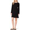 imageAmazon Essentials Womens Crewneck LongSleeve Fleece AboveTheKnee DressBlack