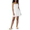 imageAmazon Essentials Womens RegularFit Cotton Sateen Smocked Bodice Short DressWhite