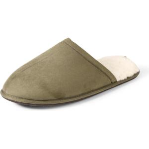 imageAmazon Essentials Cozy Slippers House Shoes for MenDark Olive Microsuede