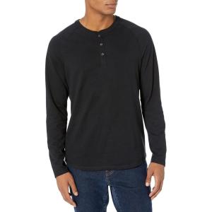 imageAmazon Essentials Long Sleeve Shirt for Men RegularFit Henley Available in Big ampamp TallBlack