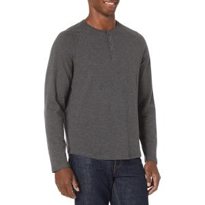 imageAmazon Essentials Long Sleeve Shirt for Men RegularFit Henley Available in Big ampamp TallCharcoal Heather