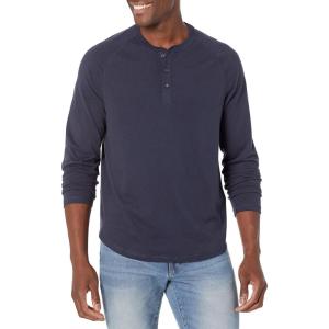 imageAmazon Essentials Long Sleeve Shirt for Men RegularFit Henley Available in Big ampamp TallNavy