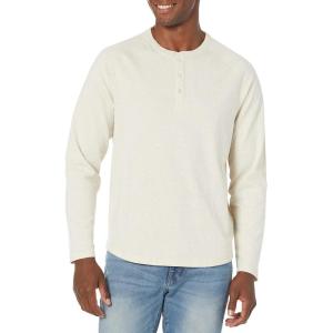 imageAmazon Essentials Long Sleeve Shirt for Men RegularFit Henley Available in Big ampamp TallOatmeal Heather