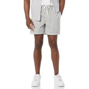imageAmazon Essentials Mens 6quot Inseam Drawstring ShortGreen Pink Vertical Stripe