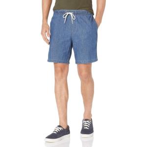 imageAmazon Essentials Mens 8quot Inseam RelaxedFit Drawstring Walk Shorts Available in Plus SizeMedium Wash Chambray
