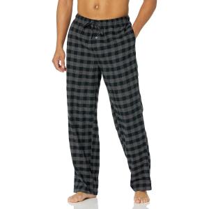 imageAmazon Essentials Mens Breathable Flannel Pajama Pant Available in Big ampamp TallBlack Grey Buffalo Plaid