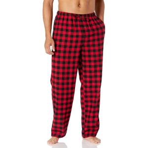 imageAmazon Essentials Mens Breathable Flannel Pajama Pant Available in Big ampamp TallCherry RedBlack Classic Buffalo Plaid