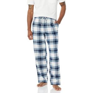 imageAmazon Essentials Mens Breathable Flannel Pajama Pant Available in Big ampamp TallGrey White Plaid