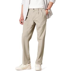 imageAmazon Essentials Mens ClassicFit WrinkleResistant Pleated Chino Pant Available in Big ampamp TallKhaki Beige