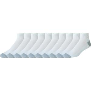 imageAmazon Essentials Mens Cotton Ankle Socks Comfortable Moisture Wicking Cushioned 10 PairsWhite