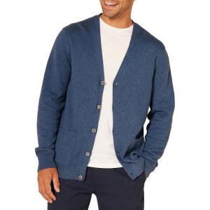 imageAmazon Essentials Mens Cotton Cardigan SweaterBlue Heather