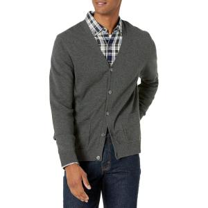 imageAmazon Essentials Mens Cotton Cardigan SweaterCharcoal Heather