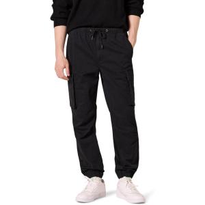 imageAmazon Essentials Mens DrawstringWaist RegularFit Cargo JoggerBlack