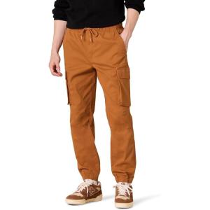 imageAmazon Essentials Mens DrawstringWaist RegularFit Cargo JoggerCaramel