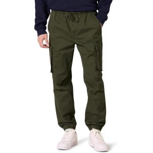 imageAmazon Essentials Mens DrawstringWaist RegularFit Cargo JoggerDark Olive