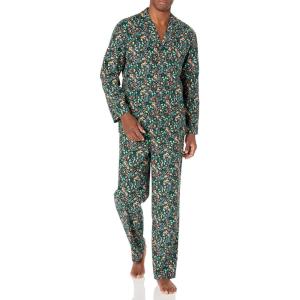 imageAmazon Essentials Mens Flannel Pajama SetBlack Folkloric