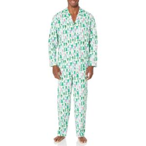 imageAmazon Essentials Mens Flannel Pajama SetEcru Festive Tree