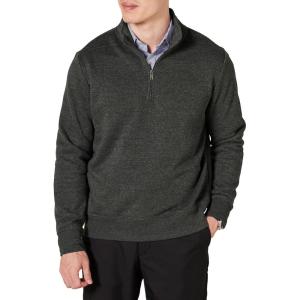 imageAmazon Essentials Mens Fleece Jacket 14 Zipper PulloverCharcoal Heather