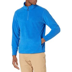 imageAmazon Essentials Mens Fleece Jacket 14 Zipper PulloverCobalt Blue