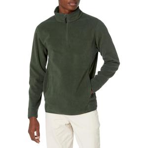 imageAmazon Essentials Mens Fleece Jacket 14 Zipper PulloverForest Green