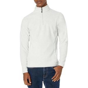 imageAmazon Essentials Mens Fleece Jacket 14 Zipper PulloverLight Grey Heather