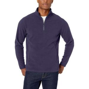 imageAmazon Essentials Mens Fleece Jacket 14 Zipper PulloverNavy