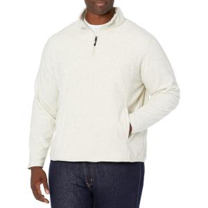 imageAmazon Essentials Mens Fleece Jacket 14 Zipper PulloverOatmeal Heather