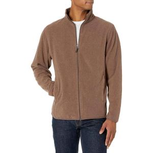 imageAmazon Essentials Mens FullZip Fleece Jacket Available in Big ampamp TallBrown Heather