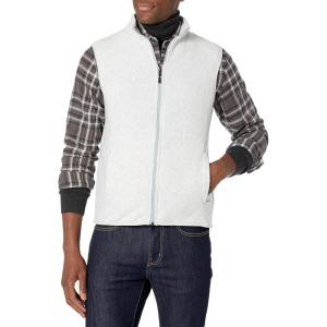 imageAmazon Essentials Mens FullZip Polar Fleece Vest Available in Big ampamp TallLight Grey Heather