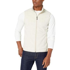 imageAmazon Essentials Mens FullZip Polar Fleece Vest Available in Big ampamp TallOatmeal Heather
