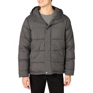 imageAmazon Essentials Mens Heavyweight Hooded Puffer CoatDark Grey
