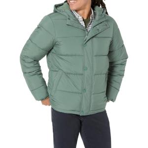 imageAmazon Essentials Mens Heavyweight Hooded Puffer CoatGreen
