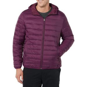 imageAmazon Essentials Mens Lightweight WaterResistant Packable Hooded Puffer JacketDark Purple