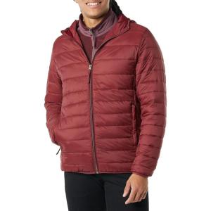 imageAmazon Essentials Mens Lightweight WaterResistant Packable Hooded Puffer JacketDark Red