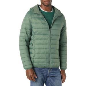 imageAmazon Essentials Mens Lightweight WaterResistant Packable Hooded Puffer JacketGreen