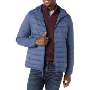 imageAmazon Essentials Mens Lightweight WaterResistant Packable Hooded Puffer JacketIndigo