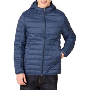 imageAmazon Essentials Mens Lightweight WaterResistant Packable Hooded Puffer JacketNavy