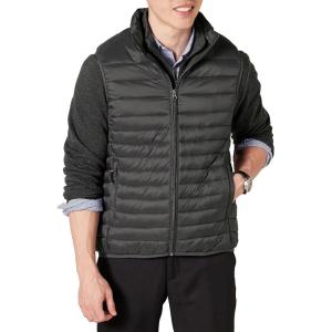 imageAmazon Essentials Mens Lightweight WaterResistant Packable Puffer VestDark Grey