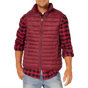 imageAmazon Essentials Mens Lightweight WaterResistant Packable Puffer VestDark Red