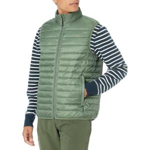 imageAmazon Essentials Mens Lightweight WaterResistant Packable Puffer VestOlive Heather