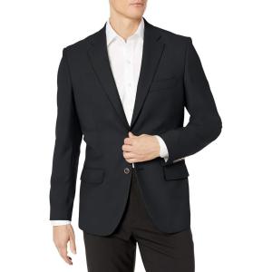 imageAmazon Essentials Mens LongSleeve ClassicFit ButtonFront Stretch BlazerBlack