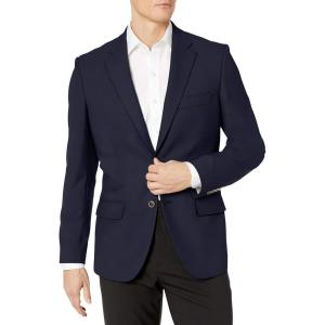 imageAmazon Essentials Mens LongSleeve ClassicFit ButtonFront Stretch BlazerNavy