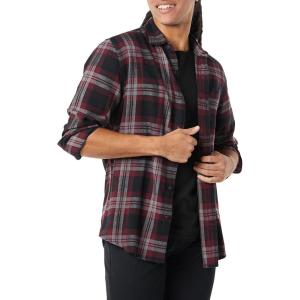 imageAmazon Essentials Mens LongSleeve Flannel Shirt  Discontinued ColorsBlack Burgundy Grey Plaid